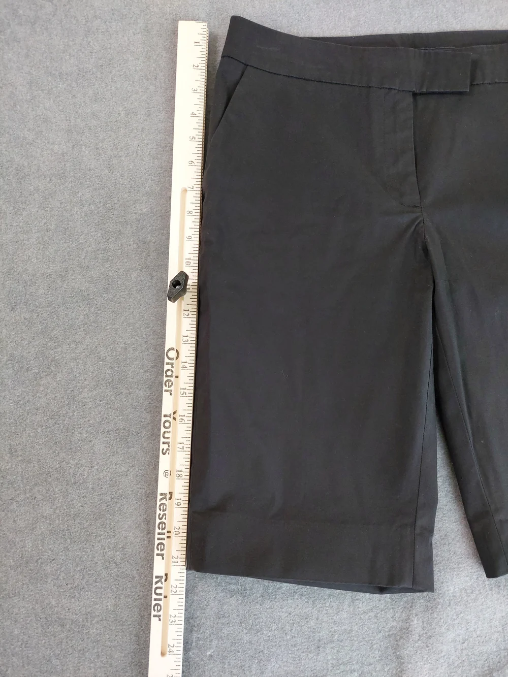 Jones New York Signature Black Stretch Bermuda Shorts Size 4 Minimalist Office - Picture 6 of 12